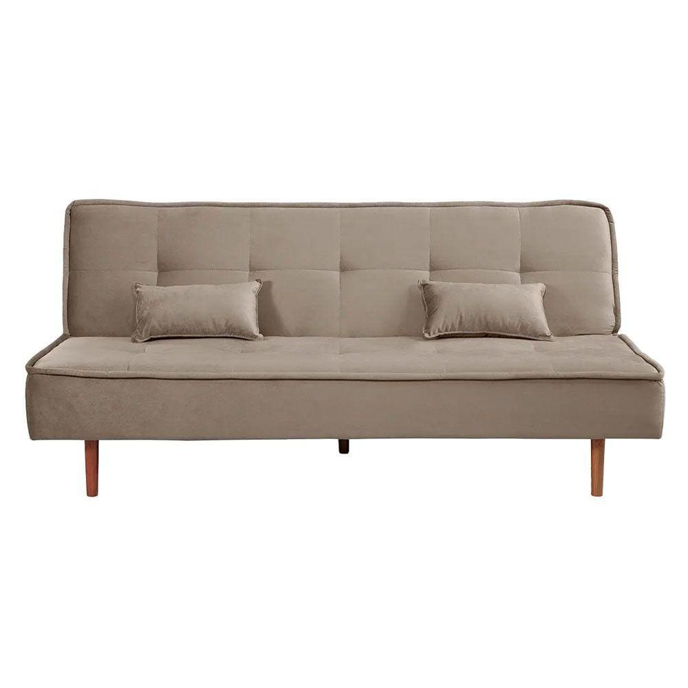 Sofá Cama Silver Linho Carvalho 1,92 - Shop das Cabeceiras