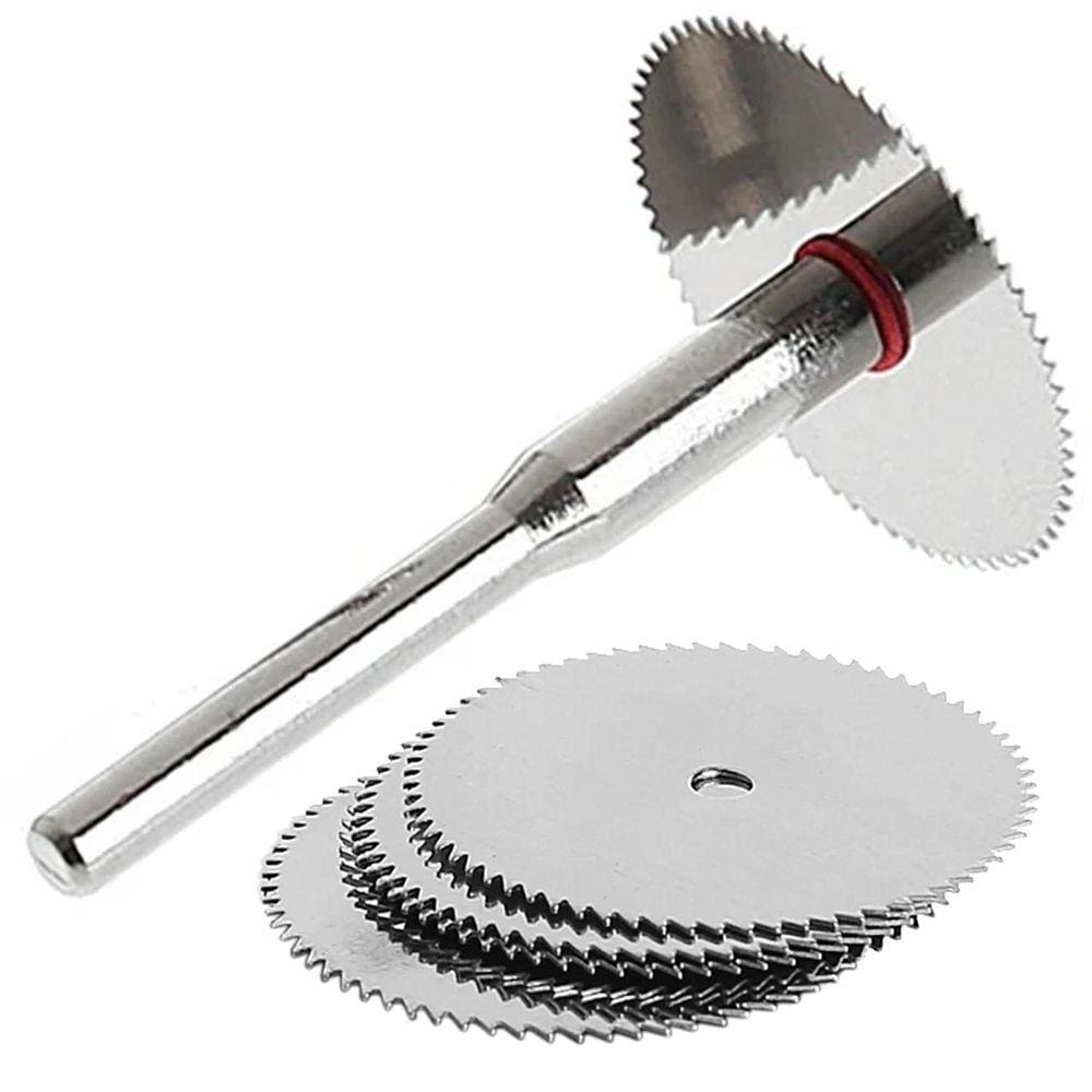 Kit 5 Lâmina De Serra 25Mm Aço Inox Haste 3Mm Micro Retífica