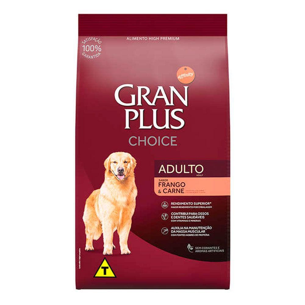 Ração Gran Plus Choice Cães Adultos Frango e Carne 10,1kg
