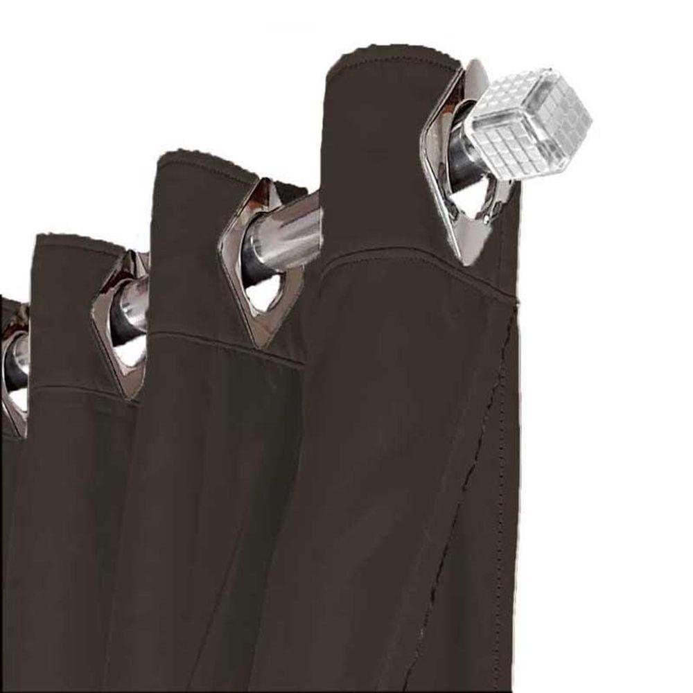Cortina Blackout Em Tecido Ana 7,30X2,70 Corta Luz Marrom