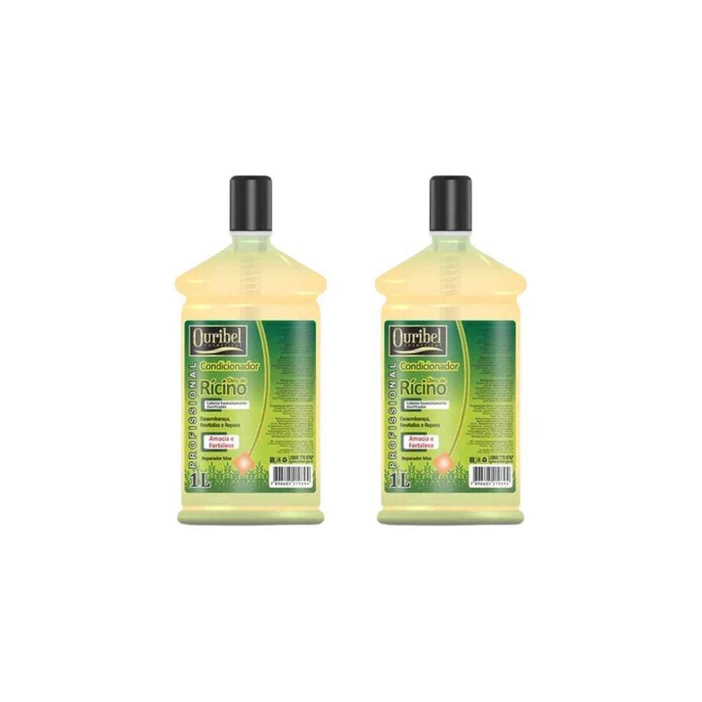Condicionador Ouribel 1000Ml Oleo De Ricino - Kit C/2Un