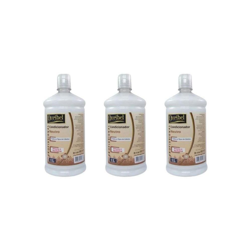 Condicionador Ouribel 1000Ml Neutro - Kit C/3Un