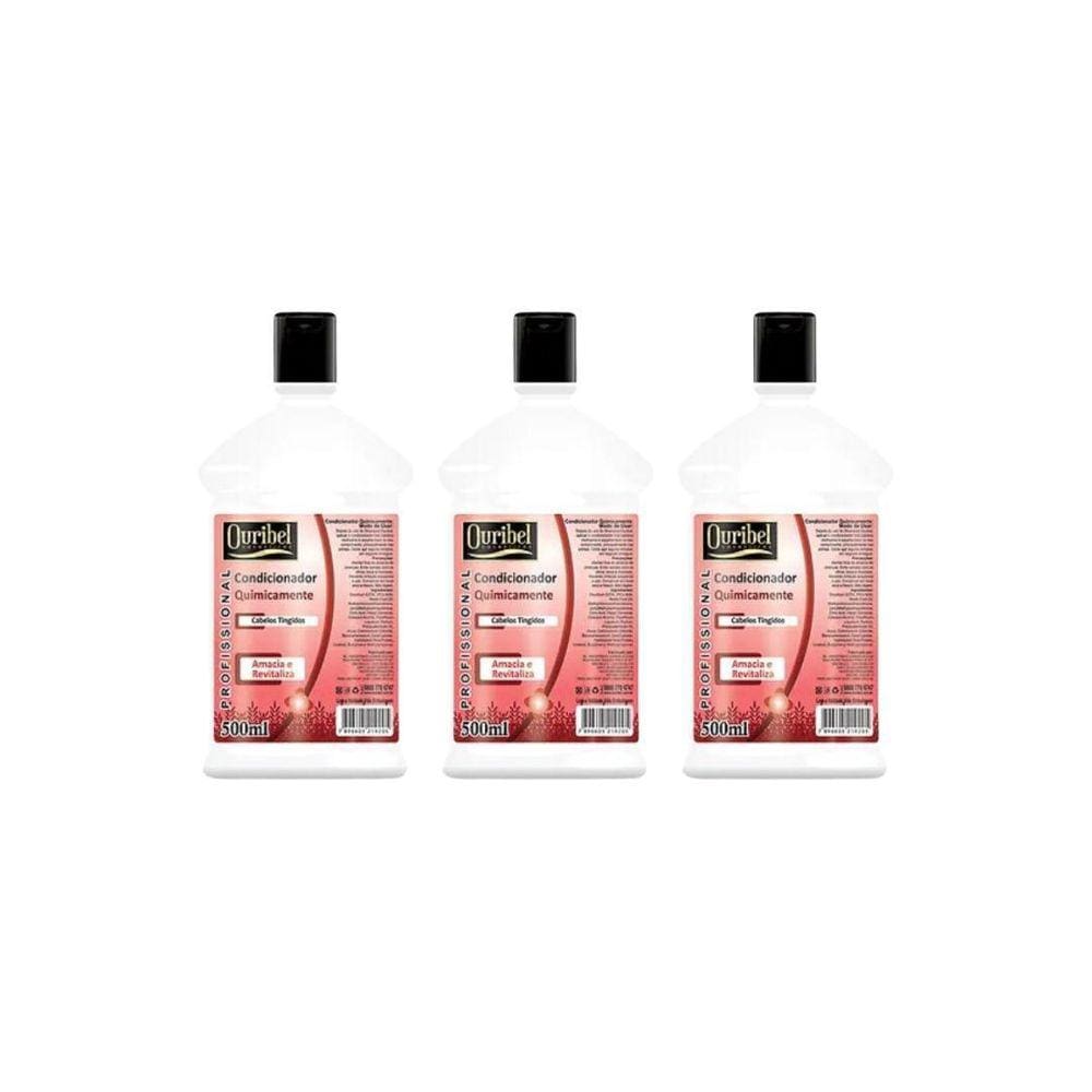 Condicionador Ouribel 2000Ml Quimicamente - Kit C/3Un