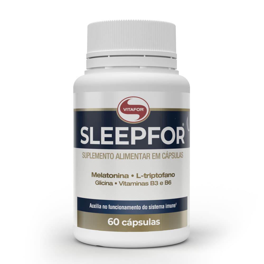 Sleepfor® L-Triptofano Glicina Vit B3 B6 (60 Caps) Vitafor