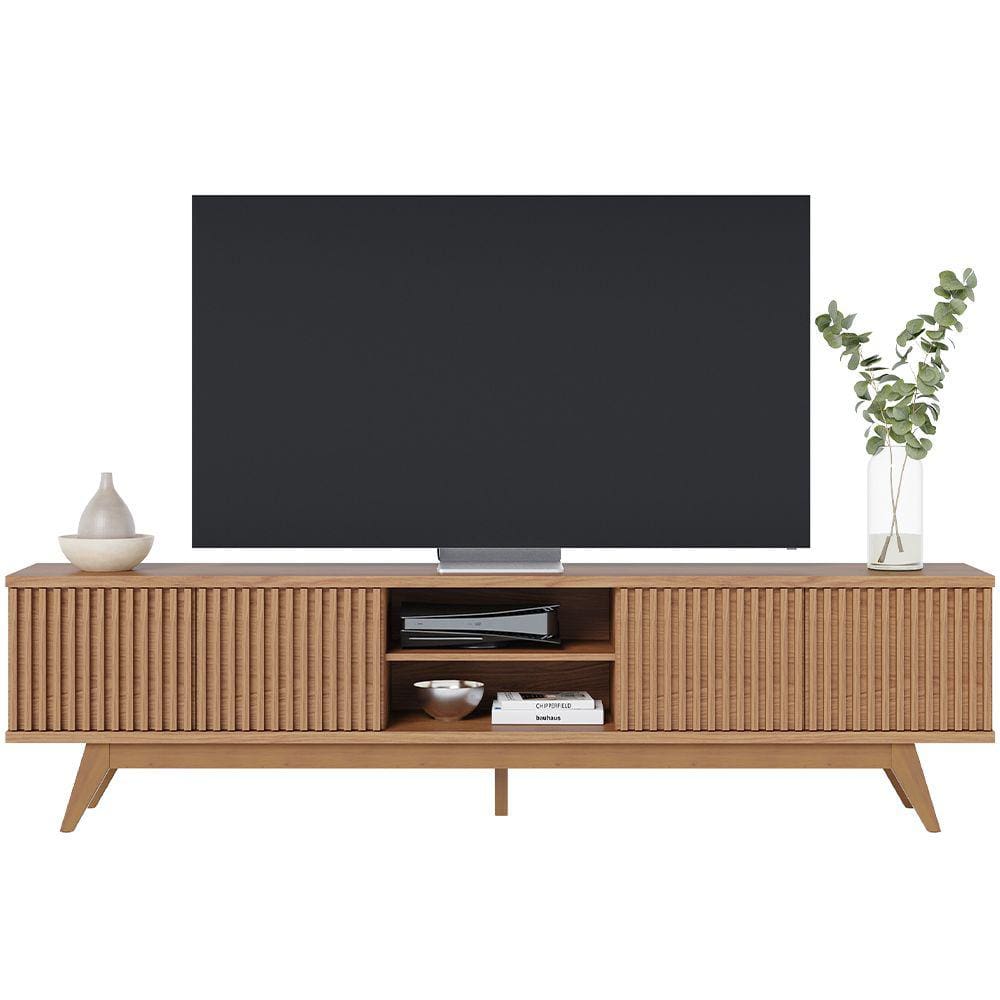 Rack para Sala De Estar TV 75 Pol 218cm Aracaju C04 Freijó - Lyam Decor