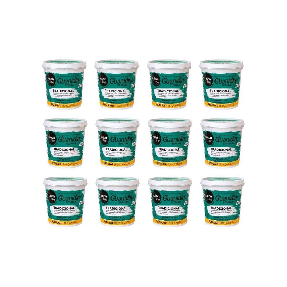 Relaxante Salon Line Guanidina Regular Verde 218G-Kit C/12Un