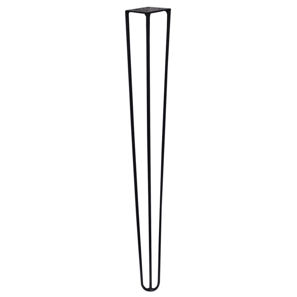 Pé De Metal 60 Cm Harpin Legs Mesa De Canto Preto