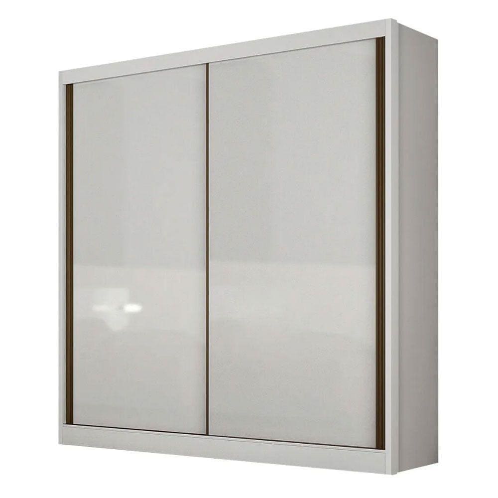 Guarda Roupa Solteiro 2 Portas 3 Gavetas Virtus 100% Mdf Branco