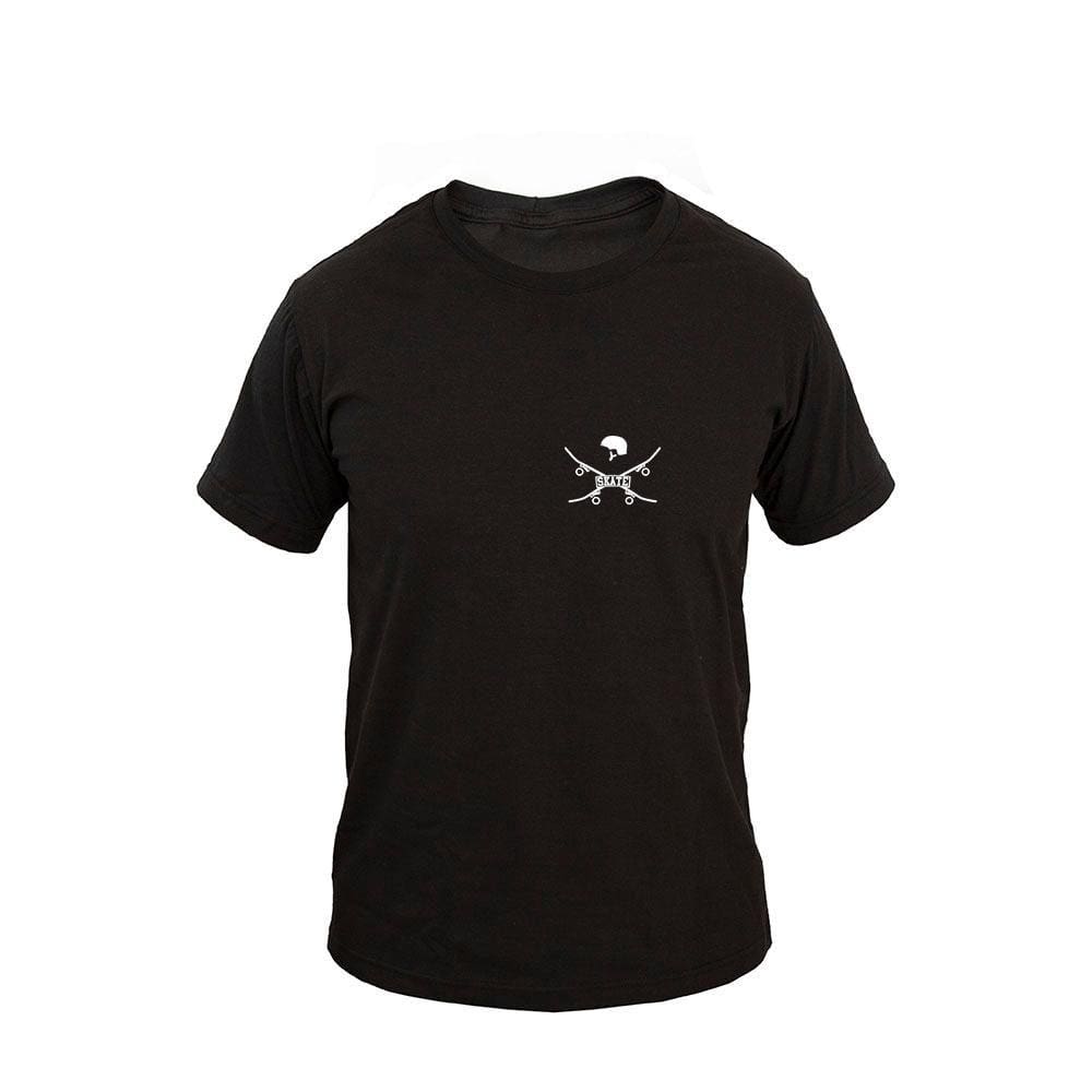 Camiseta Masculina Algodão Manga Curta Skate Capacete