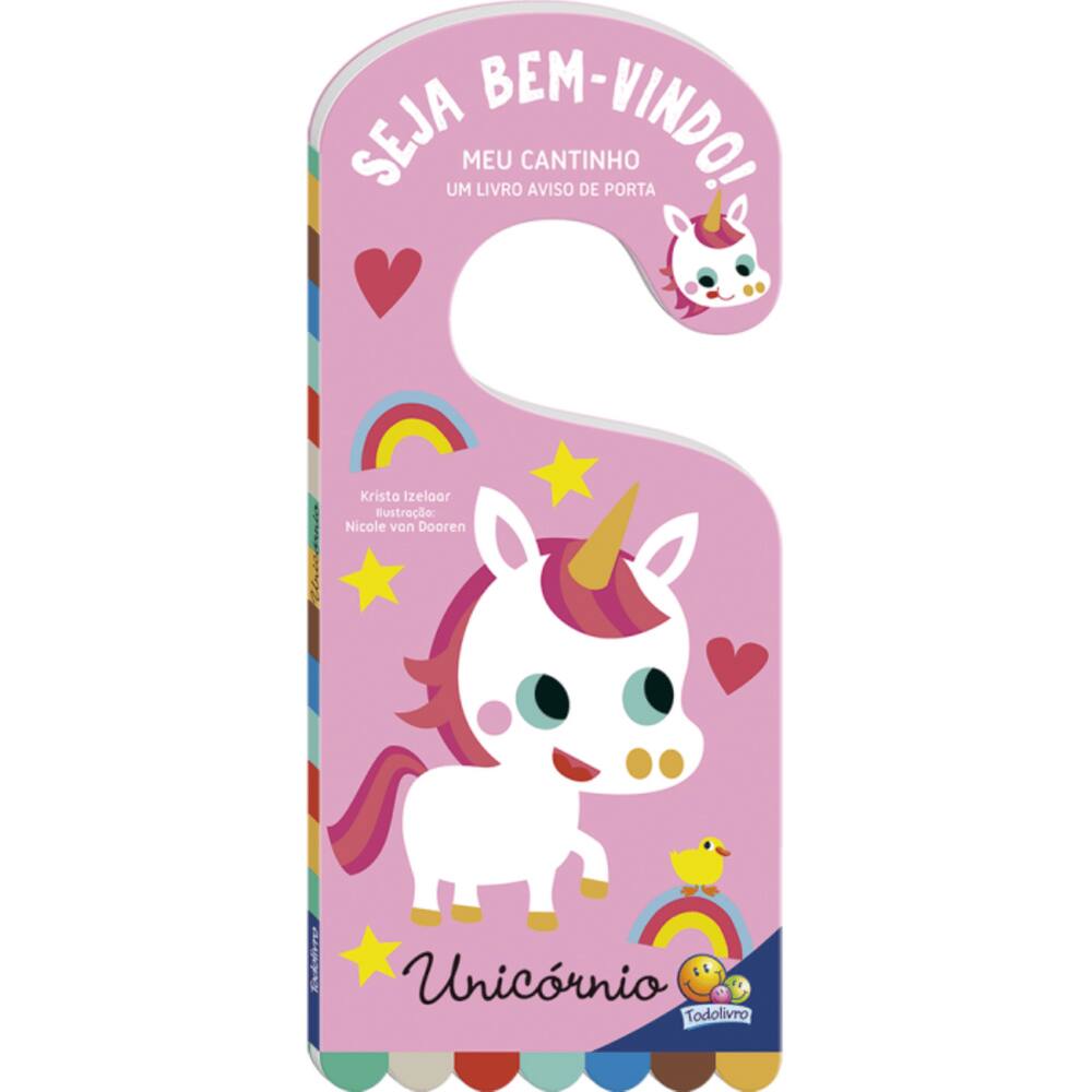 Livro Menina Infantil Meu Cantinho Aviso de Porta: Unicórnio