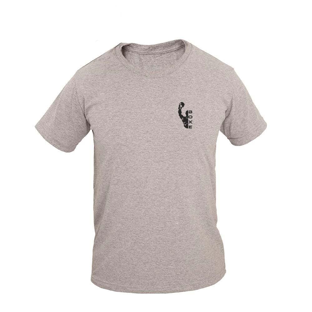 Camiseta Masculina Casual Algodão Manga Curta Estampa Boxe