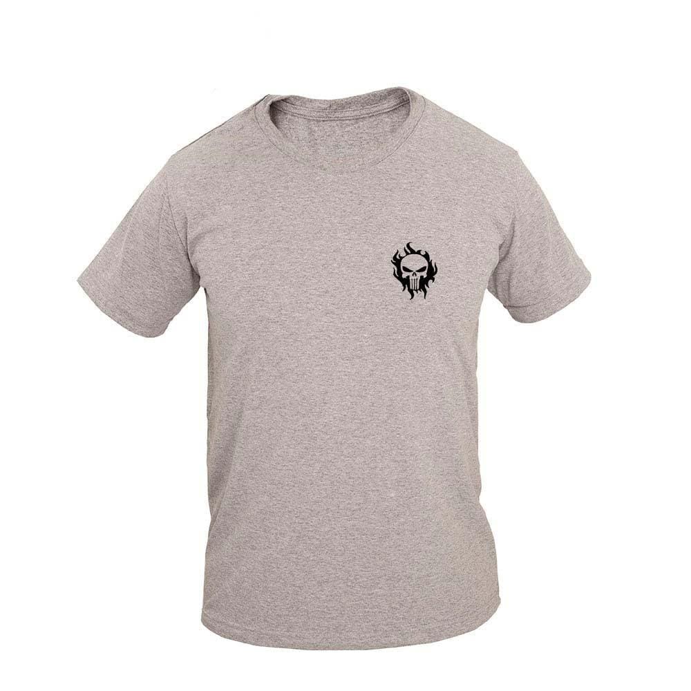 Camiseta Masculina Casual Algodão Manga Curta Caveira