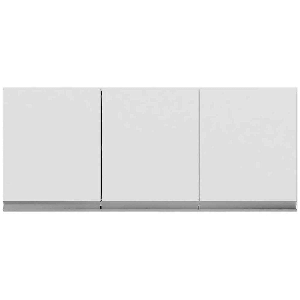 Armário Aéreo Cozinha Adriana 3 Portas 120 Cm Branco