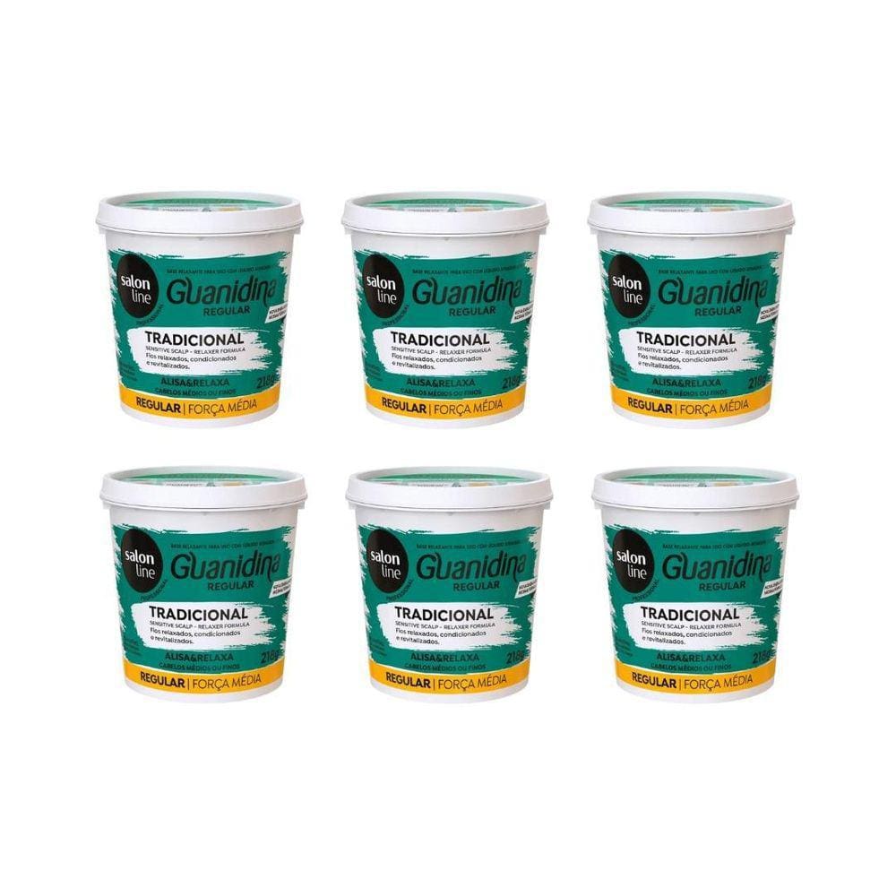 Relaxante Salon Line Guanidina Regular Verde 218G- Kit C/6Un