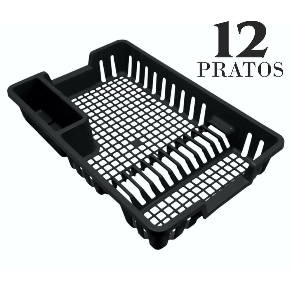 Escorredor De Louças Barato De Plástico Preto