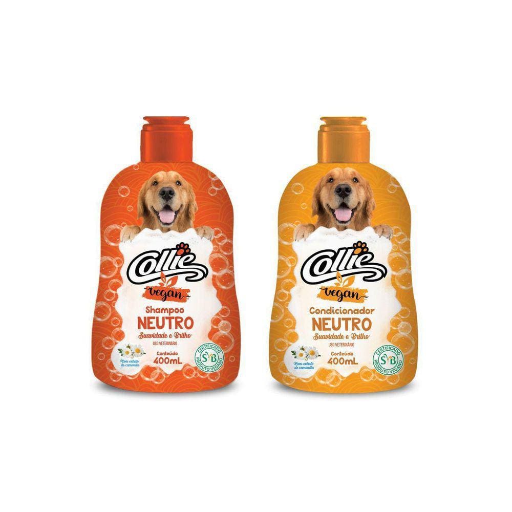 Shampoo E Condicionador Neutro Collie Vegan 400Ml