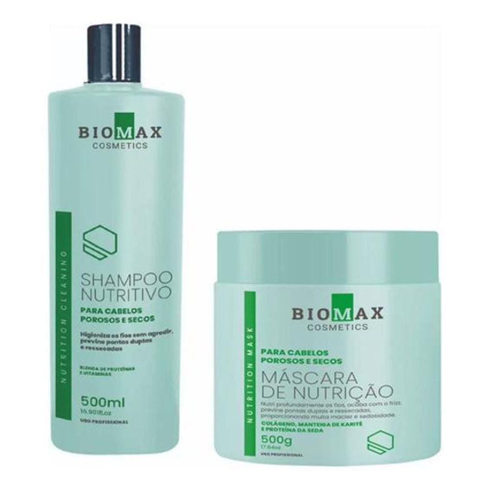 Kit Biomax Hidratação Home Care Nutrição 2 Passos