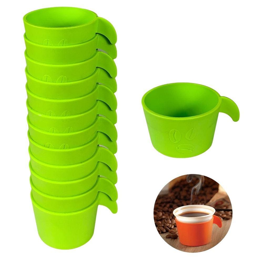 Conjunto Copete 12 Porta Copos Descartável Cantinho Do Café Em Plástico Verde - AMZ