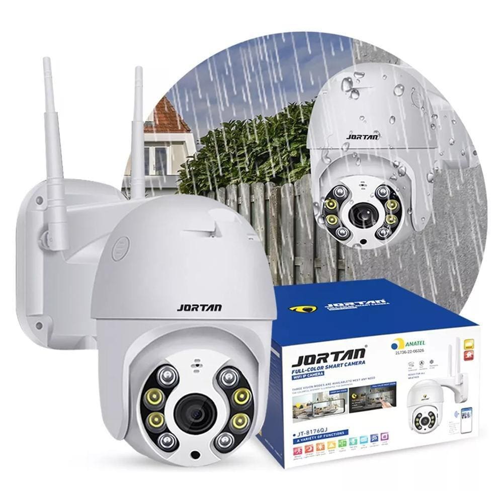 Câmera De Segurança Ip Jortan Jt-8176Qj 2 Antenas Wifi