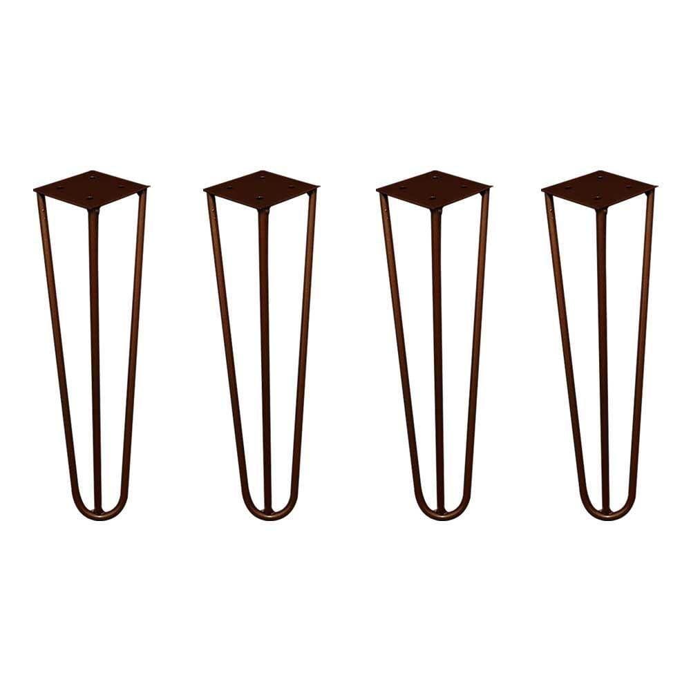 Kit 4 Pés De Metal 25 Cm Rack E Puffs Bronze