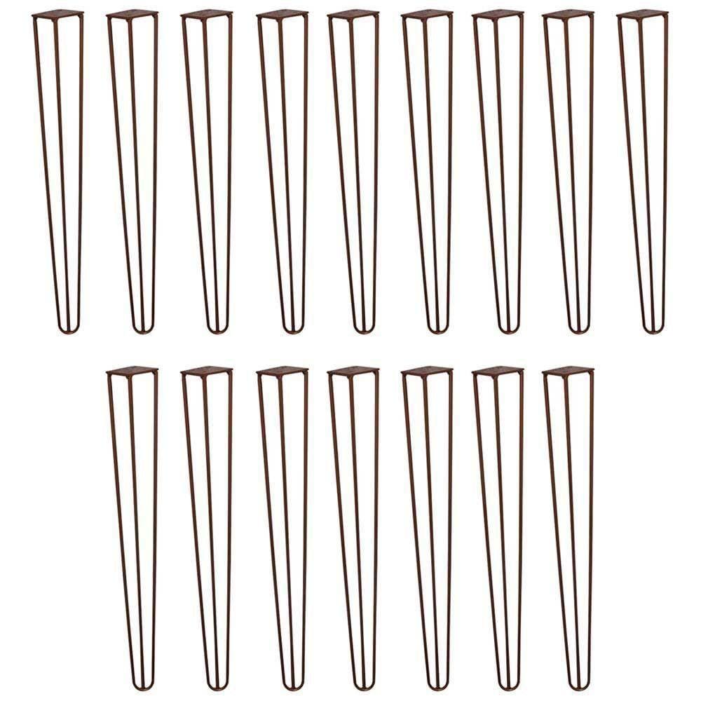 Kit 16 Pés De Metal 60 Cm Mesa De Canto Aparador Bronze
