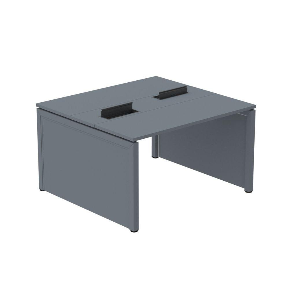 Mesa de Plataforma Dupla para 2 Pessoas Corporativa 150x120/2p Grafito