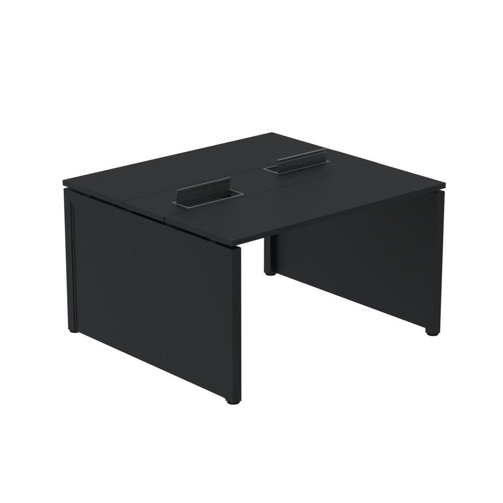 Mesa de Plataforma Dupla para 2 Pessoas Corporativa 150x120/2p Preto