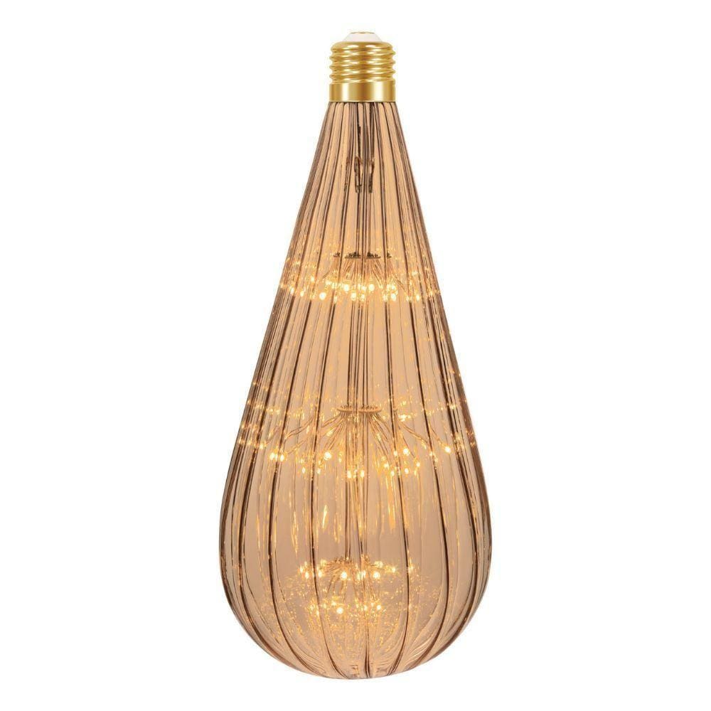 Lâmpada Led Taschibra Vintage Fireworks Bt125 E27 Bivolt 2200k Amarelo âmbar