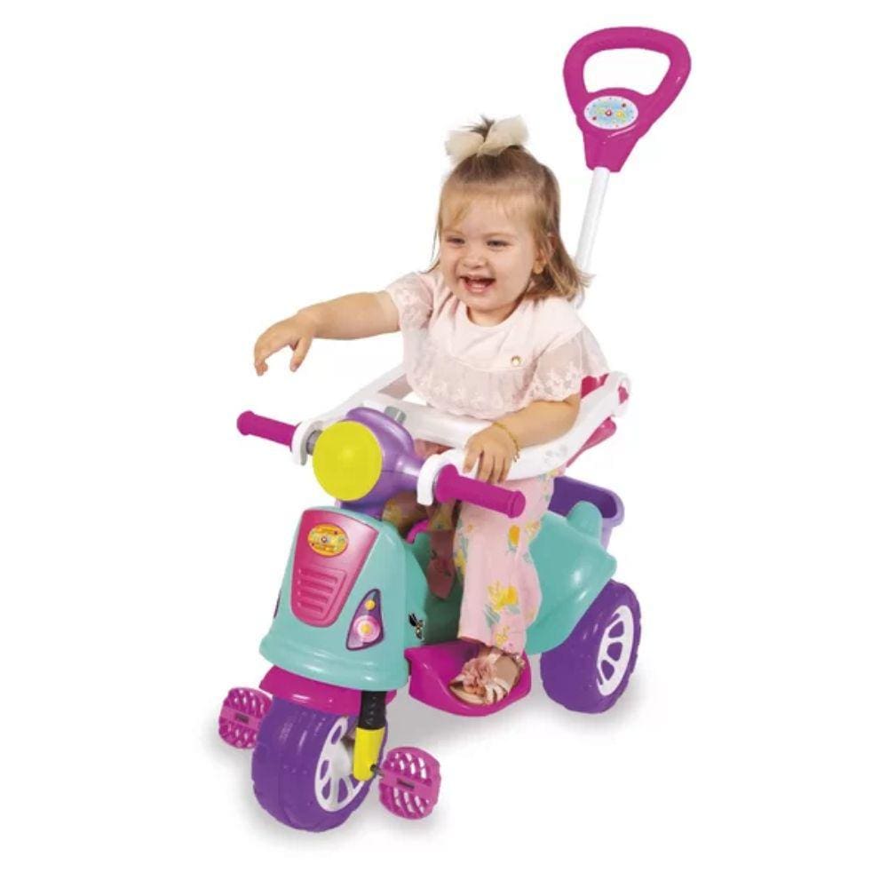 Triciclo Infantil Menina Avespa Pink Rosa Maral