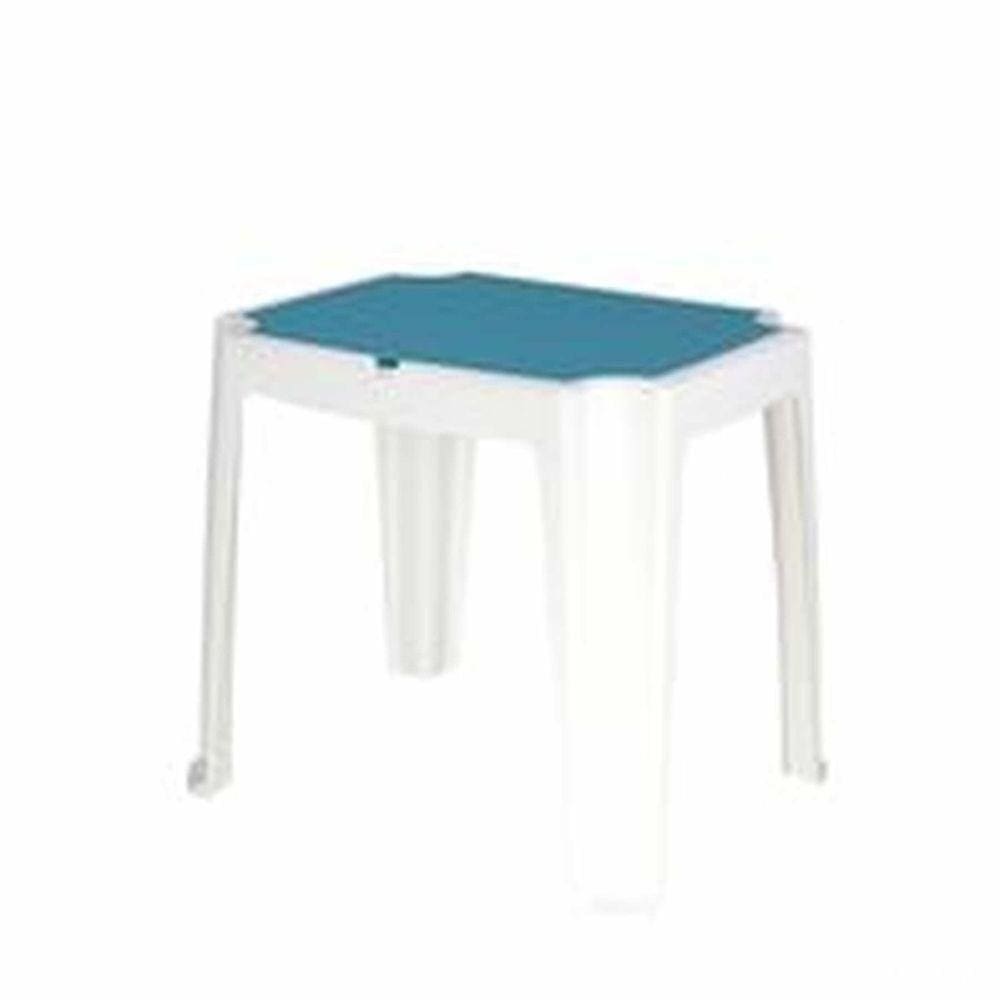 Mesa Tramontina Infantil Versa Em Polipropileno Branco E Azul