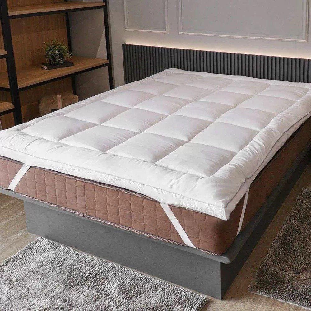 Pillow Top Queen Toque De Plumas Nobless 1000g/m² Appel Branco