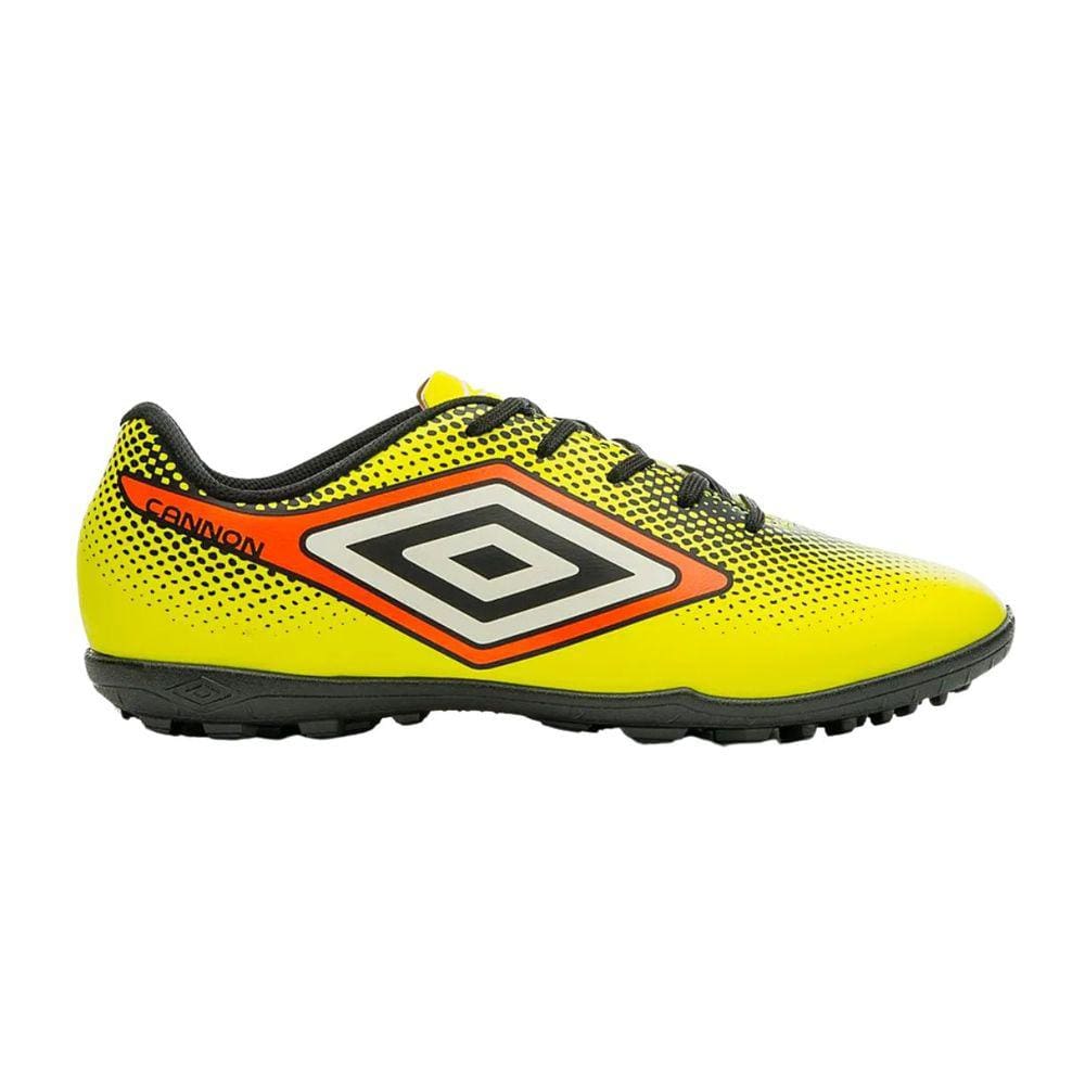 Chuteira Umbro Cannon Society Masculina Limao Laranja Preto