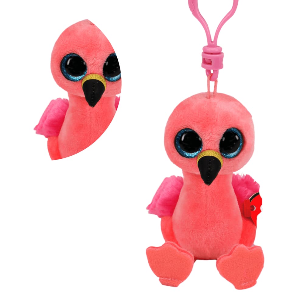 Chaveiro Pelúcia Ty Beanie Boos Flamingo Gilda Toyng