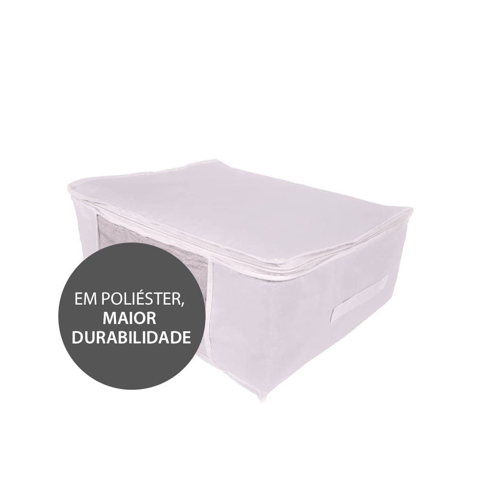 Organizador Para Roupas de Cama Banho e Casacos M Vizapi Exclusive 50x40x20cm Branco