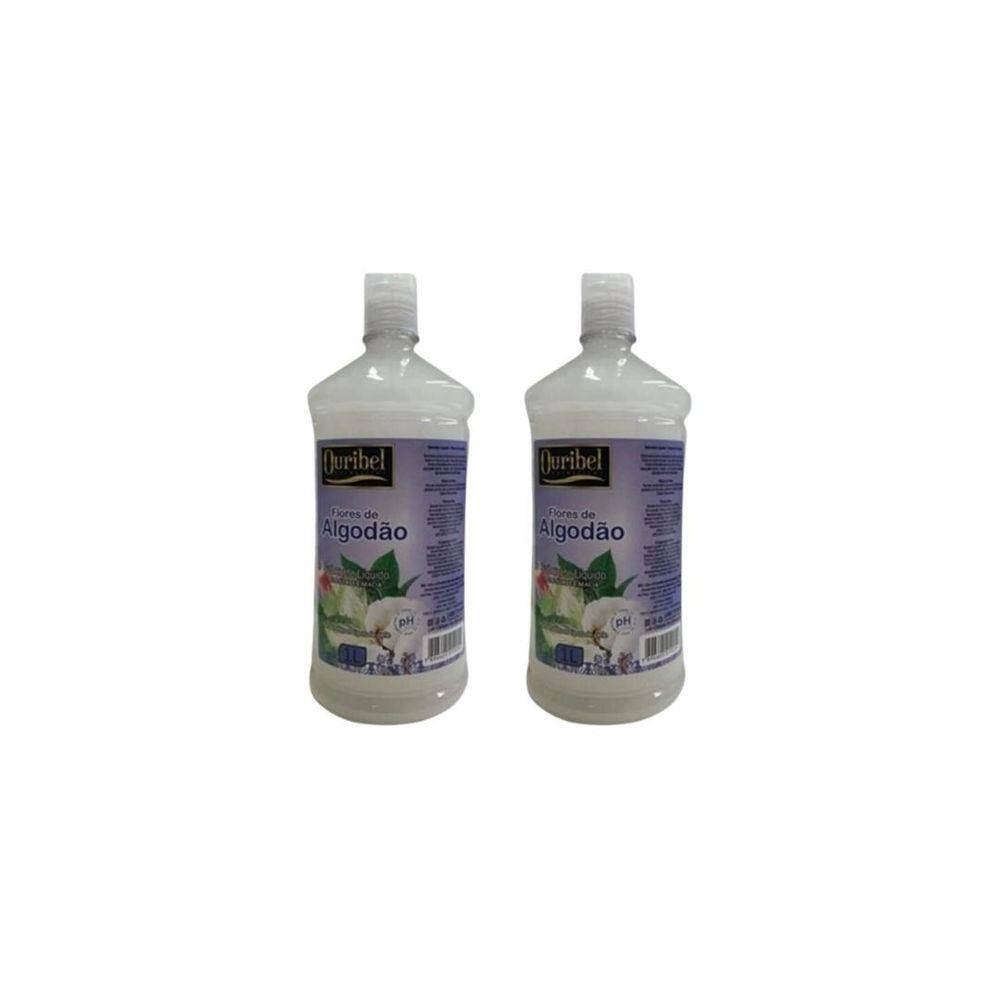 Sabonete Liquido Ouribel 1000Ml Flores De Algodao- Kit C/2Un