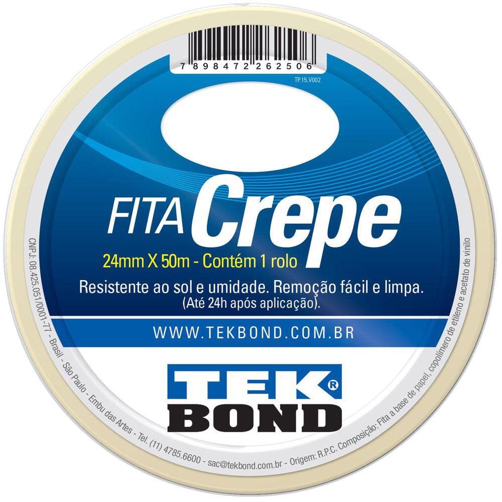 Fita Crepe ATB 24MM x 50MT - Tekbond 21111024500
