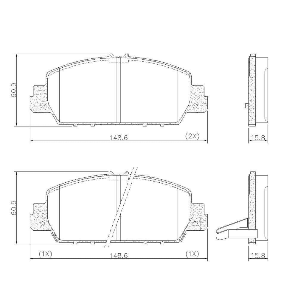 Pastilha De Freio Lonaflex Akebono HR-V - P-1494