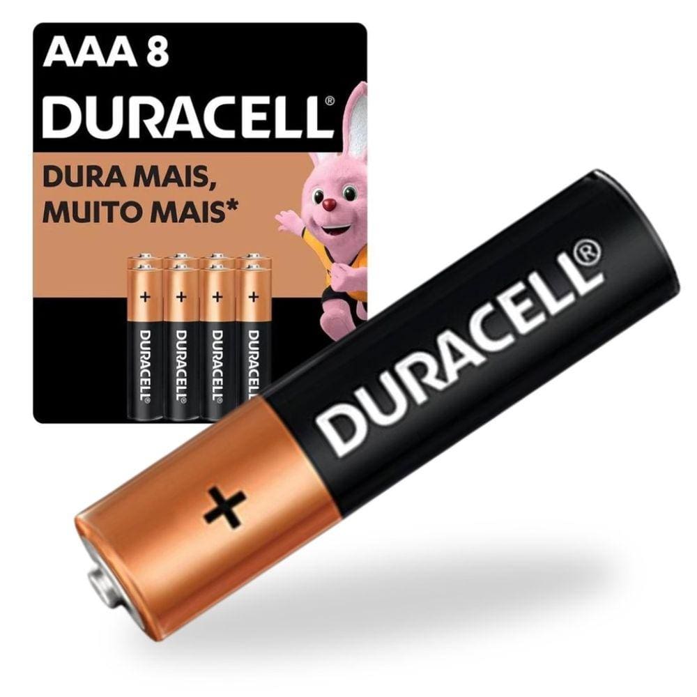 Pilhas alcalina AAA 8 unidades Duracell