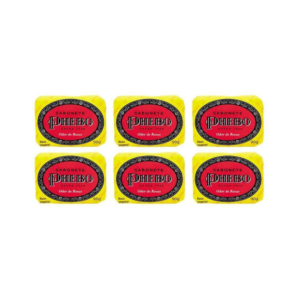 Sabonete Phebo Odor Rosas 90G - Kit C/6Un