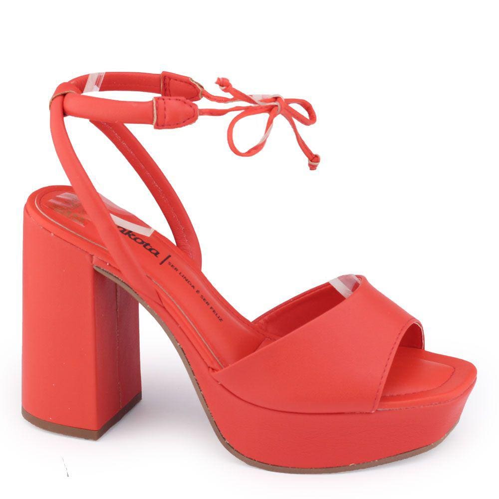 Sandália fem Dakota Y0272 Meia Pata Alta Salto Grosso Bloco