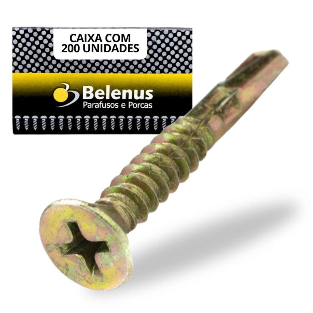 200 PARAFUSO DRYWALL CAB CHATA PHILIPS 4.8X38 Bicromatizado