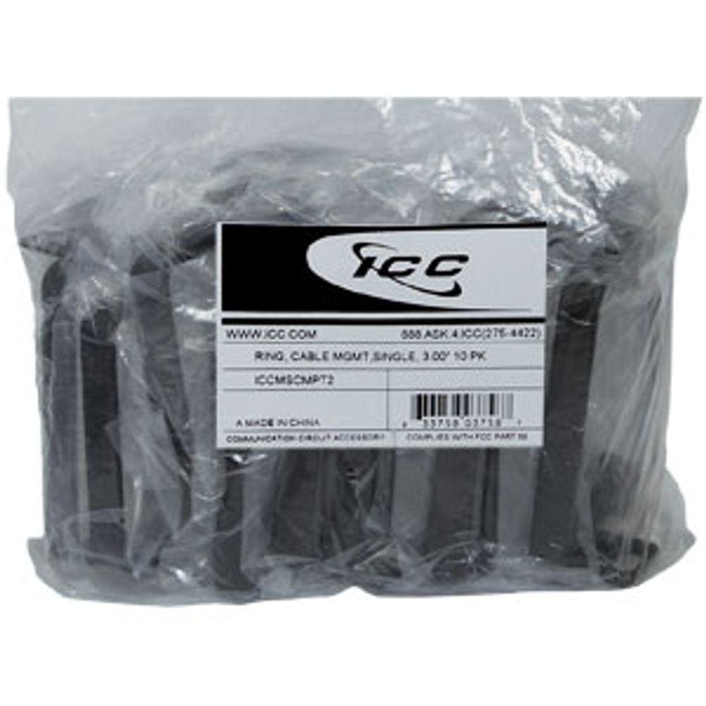 10 PK de 3.00 RING, CABLE MGMT