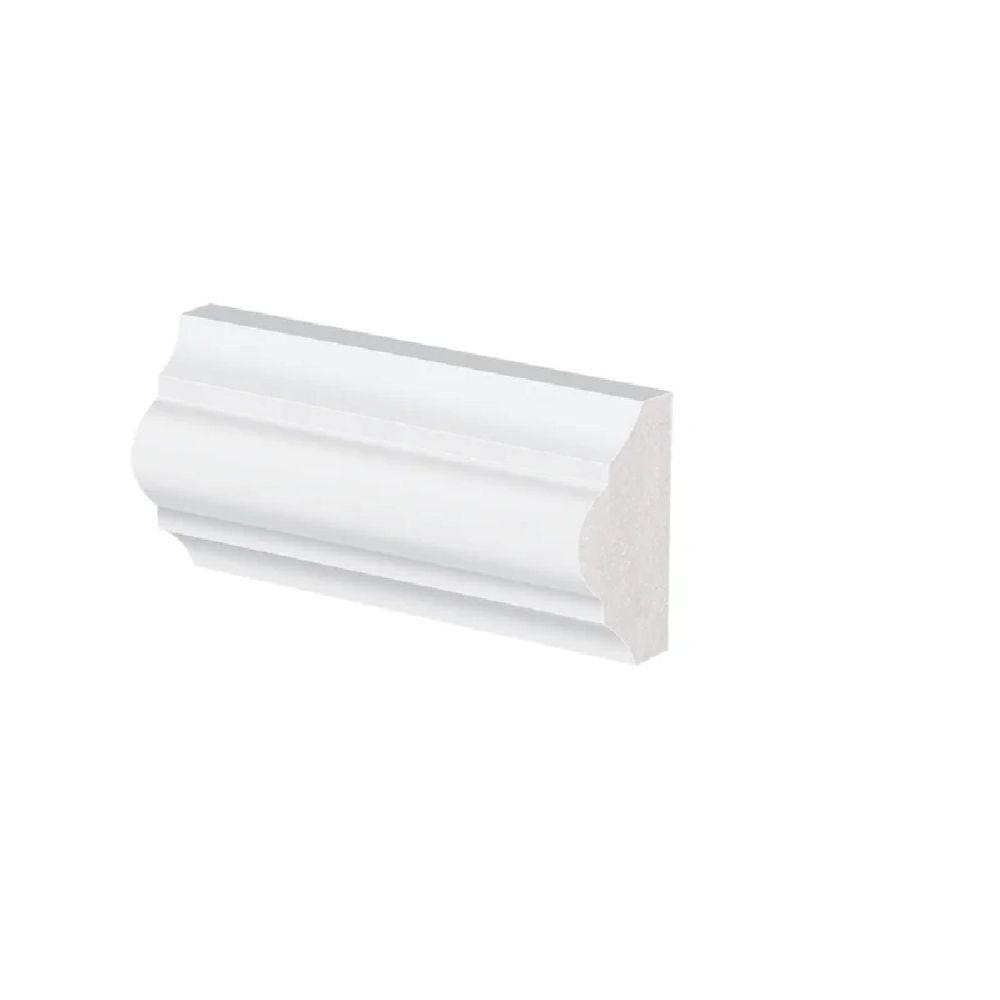 Rodameio de Poliestireno 1,8cmx3,5cmx240cm Casa Grassi - caixa com 2,4 m - Branco