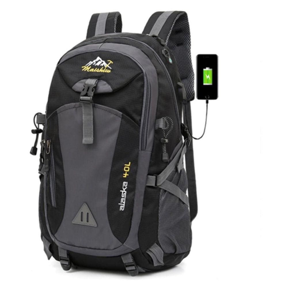 Mochila SUUTOOP 002 impermeável 40L com porta USB - preta