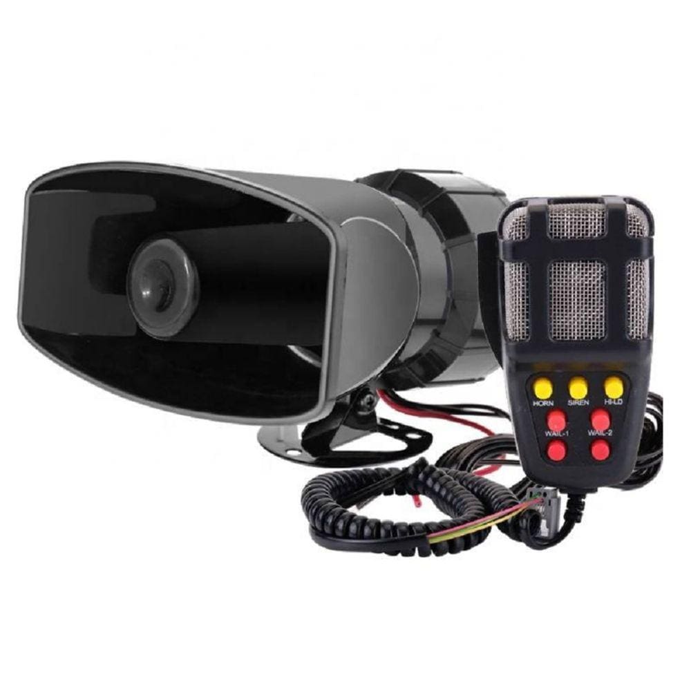 Buzina de megafone 12V 100W Siren Police Carabinero Auto Mot