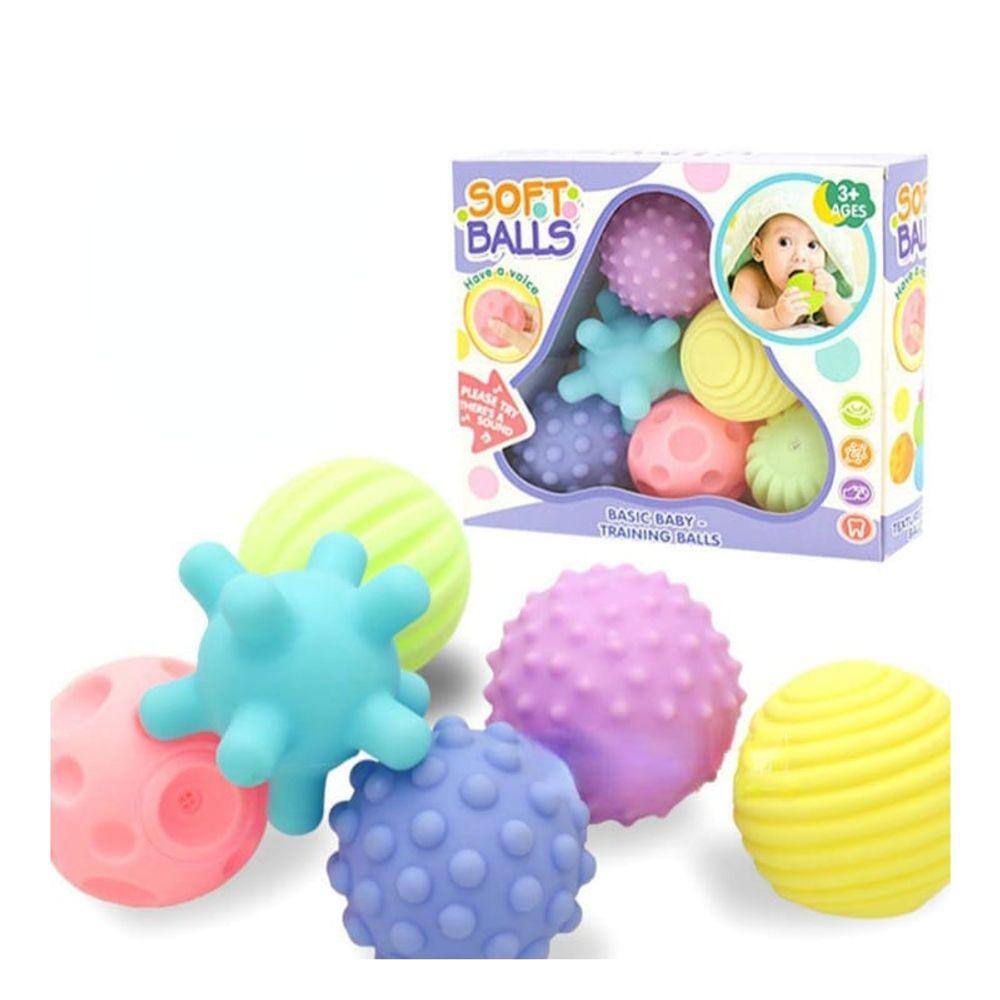 Conjunto de bolas de estimulação sensorial para bebê (6 bolas)