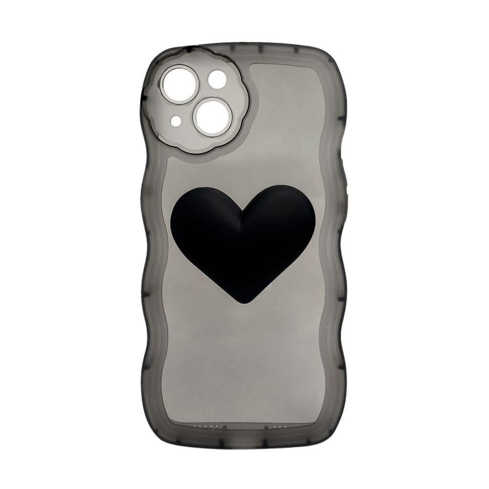 Capa para 13 preta com pingente de coração