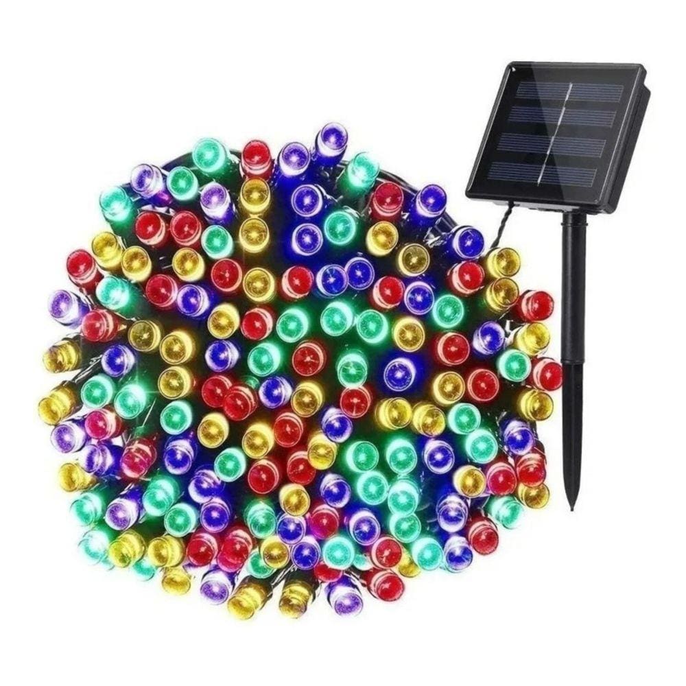 Guirlanda de Natal com luzes solares de 10 metros, 100 LED, pacote x2