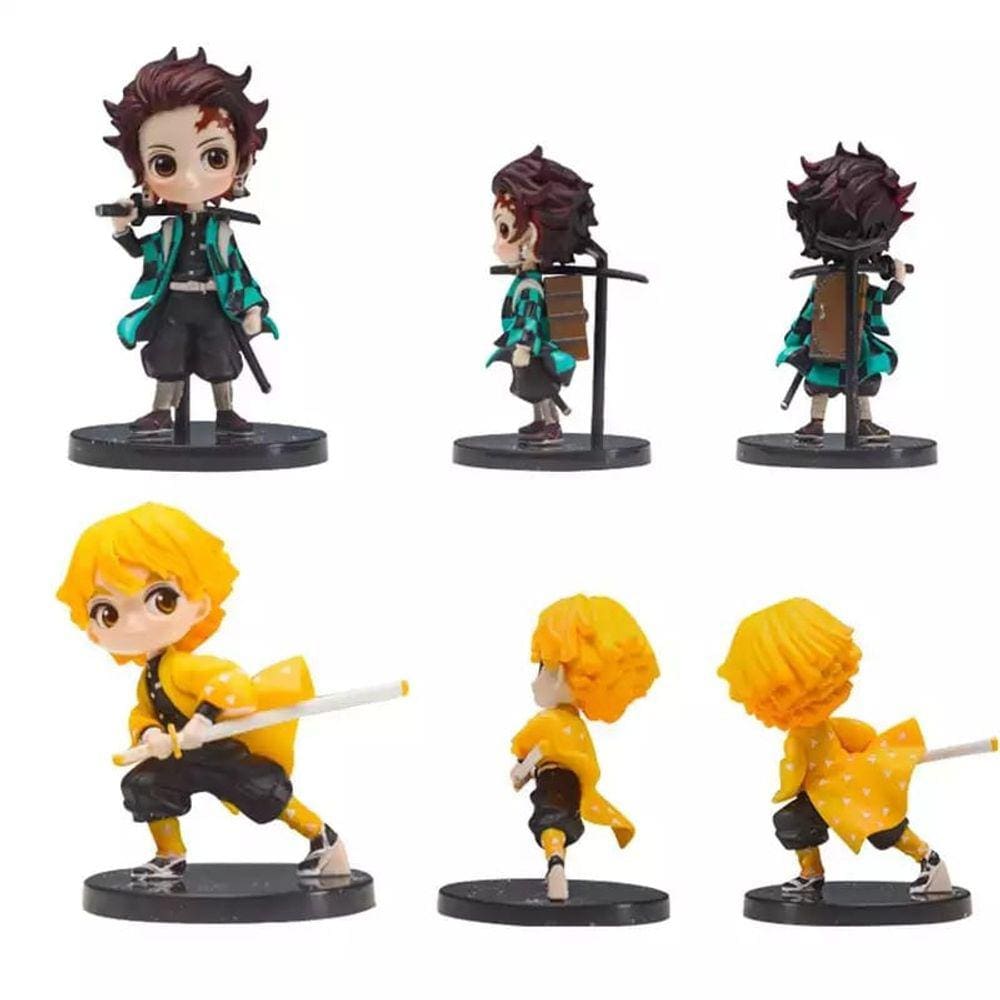 Conjunto de bonecos Demon Slayer Kimetsu No Yaiba Nezuko x6 7cm