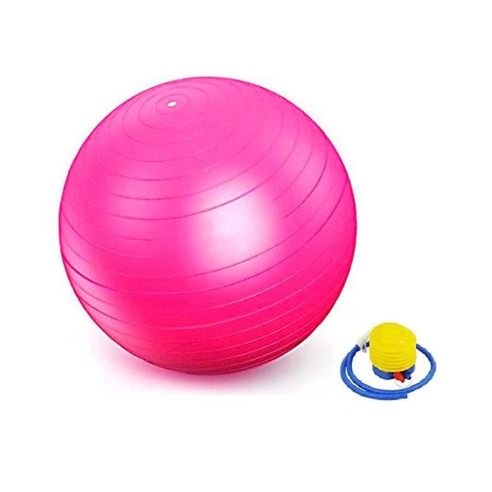 Bola de Pilates Tecnoclass Anti-Burst 65cm com inflador rosa